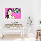 I'm Shocked Pop-The Paper Tree-cartoon,colourful,comic,eclectic,landscape,pink,pop art,premium art print,purple,unique,wall art,Wall_Art,Wall_Art_Prints,woman