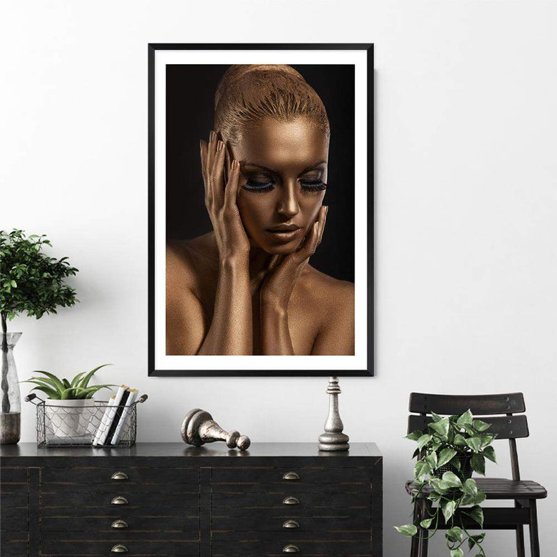 The Woman In Bronze-The Paper Tree-bronze,contemporary,designer,elegant,female,premium art print,statue,wall art,Wall_Art,Wall_Art_Prints,woman