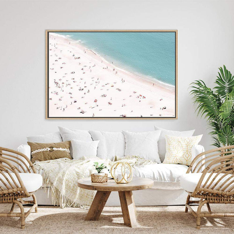 The Beach-The Paper Tree-beach,busy beach,coast,coastal,hamptons,landscape,ocean,premium art print,sand,shore,wall art,Wall_Art,Wall_Art_Prints