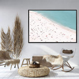 The Beach-The Paper Tree-beach,busy beach,coast,coastal,hamptons,landscape,ocean,premium art print,sand,shore,wall art,Wall_Art,Wall_Art_Prints