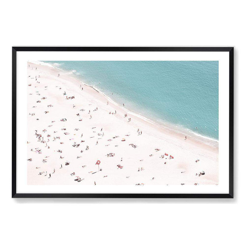 The Beach-The Paper Tree-beach,busy beach,coast,coastal,hamptons,landscape,ocean,premium art print,sand,shore,wall art,Wall_Art,Wall_Art_Prints