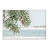 Pandanus By The Beach-The Paper Tree-australia,beach,blue,boho,botanical,coast,coastal,hamptons,landscape,muted tone,ocean,palm,palm tree,pandanus,pandanus tree,premium art print,wall art,Wall_Art,Wall_Art_Prints