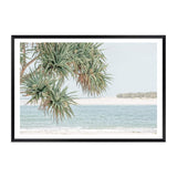 Pandanus By The Beach-The Paper Tree-australia,beach,blue,boho,botanical,coast,coastal,hamptons,landscape,muted tone,ocean,palm,palm tree,pandanus,pandanus tree,premium art print,wall art,Wall_Art,Wall_Art_Prints