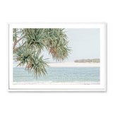 Pandanus By The Beach-The Paper Tree-australia,beach,blue,boho,botanical,coast,coastal,hamptons,landscape,muted tone,ocean,palm,palm tree,pandanus,pandanus tree,premium art print,wall art,Wall_Art,Wall_Art_Prints