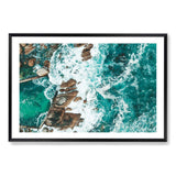 The Ocean Rock Pool II-The Paper Tree-africa,architecture,beachbuilding,coast,coastal,hamptons,landscape,ocean,ocean pool,pool,premium art print,retro,rocks,sea,seascape,seaside,shore,teal,vintage,wall art,Wall_Art,Wall_Art_Prints,water,waves