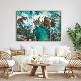 Ocean Rock Pool II-The Paper Tree-africa,beach,blue,coast,coastal,green,hamptons,landscape,ocean,ocean pool,pool,premium art print,rocks,sea,seascape,seaside,shore,teal,wall art,Wall_Art,Wall_Art_Prints,water,waves