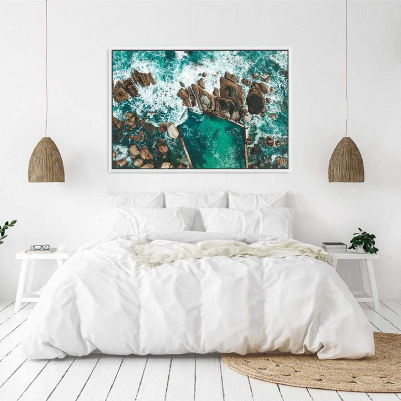 Ocean Rock Pool II-The Paper Tree-africa,beach,blue,coast,coastal,green,hamptons,landscape,ocean,ocean pool,pool,premium art print,rocks,sea,seascape,seaside,shore,teal,wall art,Wall_Art,Wall_Art_Prints,water,waves