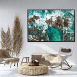 Ocean Rock Pool II-The Paper Tree-africa,beach,blue,coast,coastal,green,hamptons,landscape,ocean,ocean pool,pool,premium art print,rocks,sea,seascape,seaside,shore,teal,wall art,Wall_Art,Wall_Art_Prints,water,waves