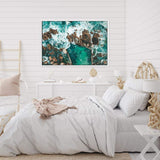 Ocean Rock Pool II-The Paper Tree-africa,beach,blue,coast,coastal,green,hamptons,landscape,ocean,ocean pool,pool,premium art print,rocks,sea,seascape,seaside,shore,teal,wall art,Wall_Art,Wall_Art_Prints,water,waves