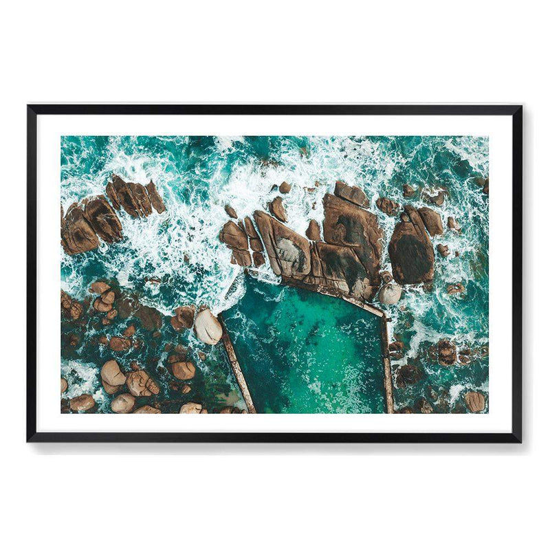 Ocean Rock Pool II-The Paper Tree-africa,beach,blue,coast,coastal,green,hamptons,landscape,ocean,ocean pool,pool,premium art print,rocks,sea,seascape,seaside,shore,teal,wall art,Wall_Art,Wall_Art_Prints,water,waves