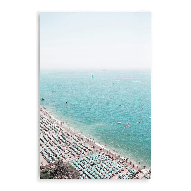 The Amalfi Coastline-The Paper Tree-amalfi,amalfi coast,beach,coast,coastal,hamptons,italian,italy,ocean,parasol,portrait,premium art print,sea,seascape,seasside,umbrella,view,wall art,Wall_Art,Wall_Art_Prints