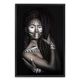 African Tribal Woman-The Paper Tree-african,african queen,BLACK,feature female,female,painted tribal woman,painted woman,portrait,premium art print,TRIBAL,TRIBAL WOMAN,wall art,Wall_Art,Wall_Art_Prints,woman