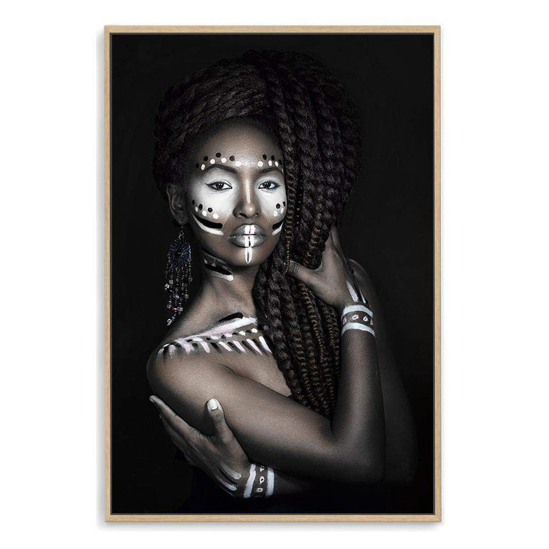 African Tribal Woman-The Paper Tree-african,african queen,BLACK,feature female,female,painted tribal woman,painted woman,portrait,premium art print,TRIBAL,TRIBAL WOMAN,wall art,Wall_Art,Wall_Art_Prints,woman