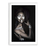 African Tribal Woman-The Paper Tree-african,african queen,BLACK,feature female,female,painted tribal woman,painted woman,portrait,premium art print,TRIBAL,TRIBAL WOMAN,wall art,Wall_Art,Wall_Art_Prints,woman