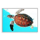 Turtle-The Paper Tree-Animal,Beach,Blue,Coastal,landscape,Ocean,premium art print,Sea,Sea Animal,Sea Creature,Turtle,wall art,Wall_Art,Wall_Art_Prints,Water