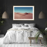 Desert Sand Dunes-The Paper Tree-Art_Prints,Artwork,blue,boho,burnt orange,Californian desert,desert,Designer,horizon,landscape,moroccan,moroccan desert,morocco,orange,premium art print,sand dunes,TAN,wall art,Wall_Art,Wall_Art_Prints