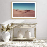 Desert Sand Dunes-The Paper Tree-Art_Prints,Artwork,blue,boho,burnt orange,Californian desert,desert,Designer,horizon,landscape,moroccan,moroccan desert,morocco,orange,premium art print,sand dunes,TAN,wall art,Wall_Art,Wall_Art_Prints