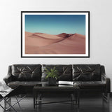 Desert Sand Dunes-The Paper Tree-Art_Prints,Artwork,blue,boho,burnt orange,Californian desert,desert,Designer,horizon,landscape,moroccan,moroccan desert,morocco,orange,premium art print,sand dunes,TAN,wall art,Wall_Art,Wall_Art_Prints