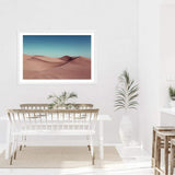 Desert Sand Dunes-The Paper Tree-Art_Prints,Artwork,blue,boho,burnt orange,Californian desert,desert,Designer,horizon,landscape,moroccan,moroccan desert,morocco,orange,premium art print,sand dunes,TAN,wall art,Wall_Art,Wall_Art_Prints