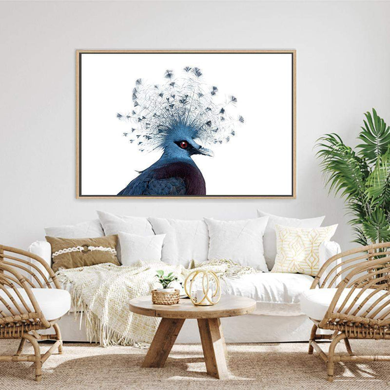 Victoria Crowned Pigeon-The Paper Tree-animal,bird,birds,blue,hamptons,landscape,pigeon,premium art print,victoria crowned pigeon,wall art,Wall_Art,Wall_Art_Prints