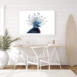 Victoria Crowned Pigeon-The Paper Tree-animal,bird,birds,blue,hamptons,landscape,pigeon,premium art print,victoria crowned pigeon,wall art,Wall_Art,Wall_Art_Prints