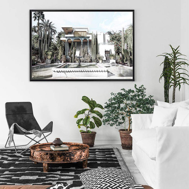 The Cactus Gardens-The Paper Tree-architectural,architecture,building,cactus,garden,landscape,moroccan,morocco,premium art print,terrace,wall art,Wall_Art,Wall_Art_Prints,white