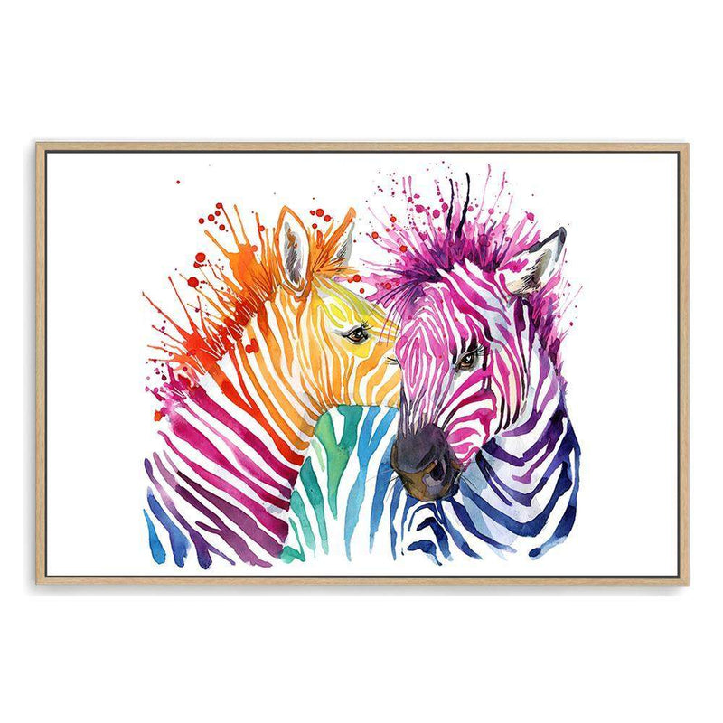 Watercolour Zebra-The Paper Tree-AFRICAN ANIMAL,African animals,animal,Artwork,blue,green,landscape,nursery,orange,pink,premium art print,purple,rainbow,wall art,Wall_Art,Wall_Art_Prints,watercolor,Watercolour,watercolour art print,watercolour artwork,WATERCOLOUR ZEBRA,Watercolour_Animals,yellow,ZEBRA