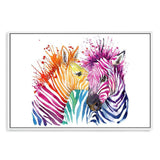 Watercolour Zebra-The Paper Tree-AFRICAN ANIMAL,African animals,animal,Artwork,blue,green,landscape,nursery,orange,pink,premium art print,purple,rainbow,wall art,Wall_Art,Wall_Art_Prints,watercolor,Watercolour,watercolour art print,watercolour artwork,WATERCOLOUR ZEBRA,Watercolour_Animals,yellow,ZEBRA