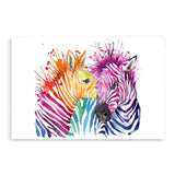 Watercolour Zebra-The Paper Tree-AFRICAN ANIMAL,African animals,animal,Artwork,blue,green,landscape,nursery,orange,pink,premium art print,purple,rainbow,wall art,Wall_Art,Wall_Art_Prints,watercolor,Watercolour,watercolour art print,watercolour artwork,WATERCOLOUR ZEBRA,Watercolour_Animals,yellow,ZEBRA