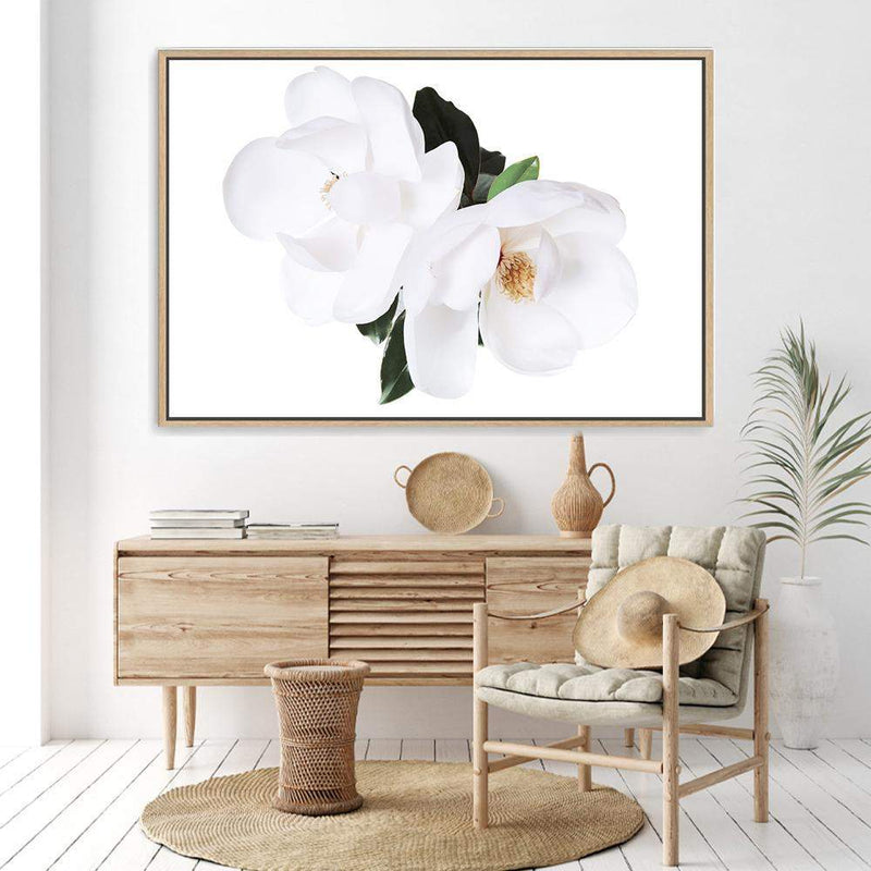 Magnolia Flowers II-The Paper Tree-botanical,floral,flower,hamptons,magnolia,magnolia flower,neutral,portrait,premium art print,wall art,Wall_Art,Wall_Art_Prints,white,white flower,white magnolia