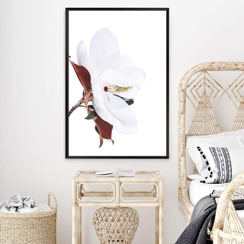 Magnolia Flowers-The Paper Tree-botanical,floral,flower,green,hamptons,landscape,magnolia,magnolia flower,neutral,premium art print,wall art,Wall_Art,Wall_Art_Prints,white,white flower,white magnolia