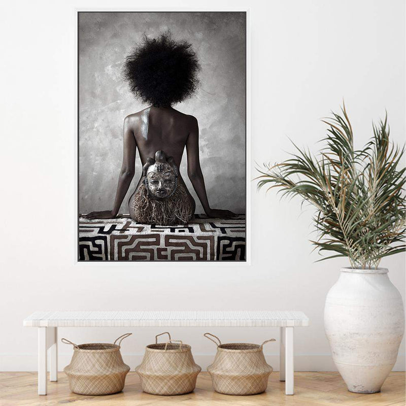 African Beauty-The Paper Tree-africa,african,boho,feature female,female,naked,painted woman,portrait,premium art print,queen,tribal,tribal woman,wall art,Wall_Art,Wall_Art_Prints,woman,women