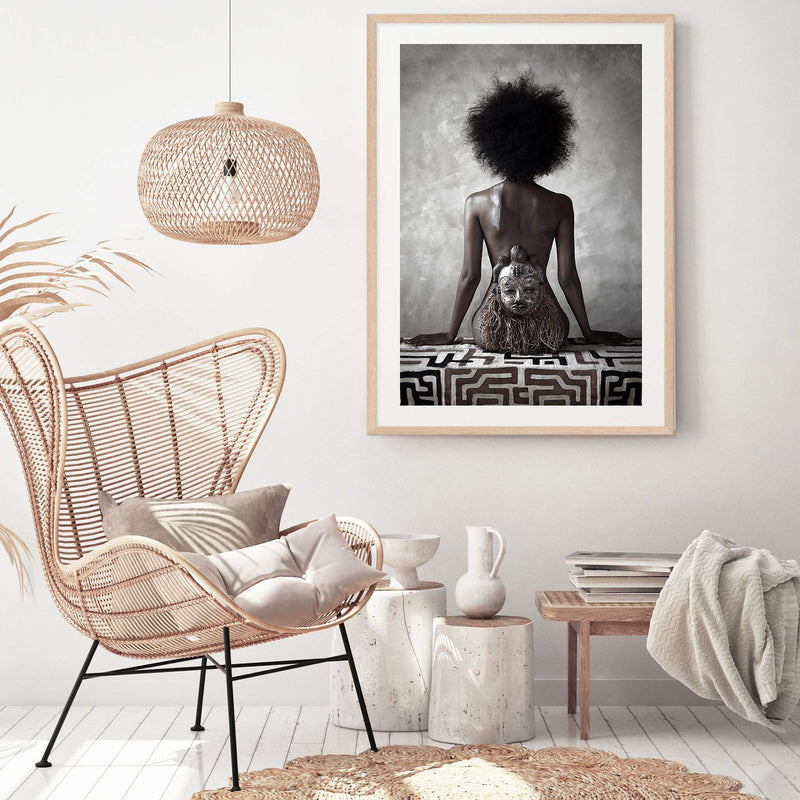 African Beauty-The Paper Tree-africa,african,boho,feature female,female,naked,painted woman,portrait,premium art print,queen,tribal,tribal woman,wall art,Wall_Art,Wall_Art_Prints,woman,women