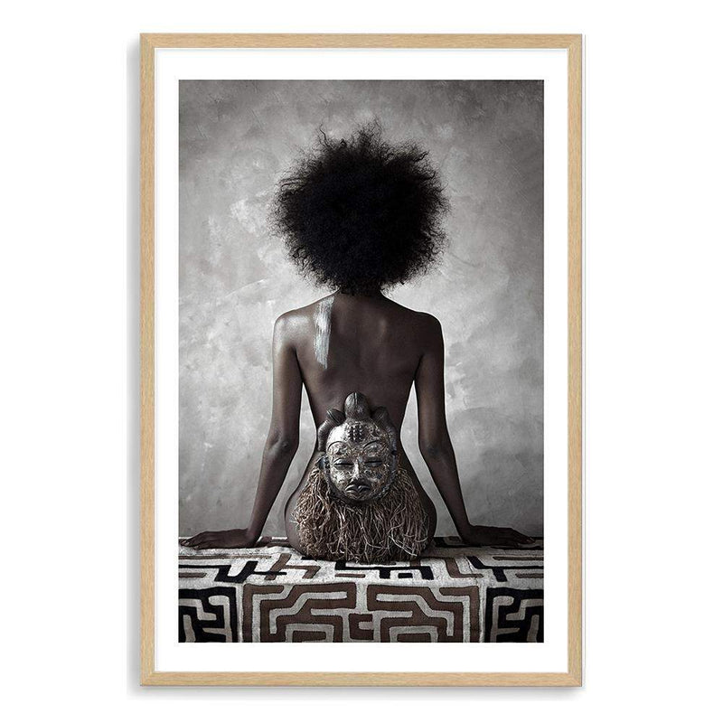 African Beauty-The Paper Tree-africa,african,boho,feature female,female,naked,painted woman,portrait,premium art print,queen,tribal,tribal woman,wall art,Wall_Art,Wall_Art_Prints,woman,women