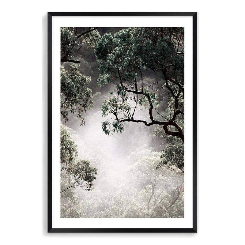 Canopy Of Mist-The Paper Tree-botanical,bush,canopy,forest,green,mist,misty,misty trees,muted tone,nature,portrait,premium art print,rainforest,tree,trees,wall art,Wall_Art,Wall_Art_Prints