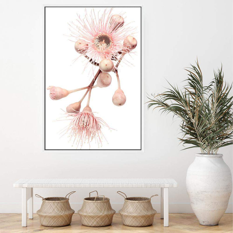 Native Gum Floral II-The Paper Tree-australia,australian,australian native,australiana,floral,flower,flowers,gum leaves,gum tree,hamptons,muted tone,native flowers,peach,pink,pink flower,Portrait,premium art print,protea,wall art,Wall_Art,Wall_Art_Prints,waratah,wild flowers