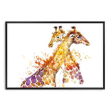 Watercolour Giraffe-The Paper Tree-africa,AFRICAN ANIMAL,African animals,animal,Artwork,BABY GIRAFFE,giraffe,landscape,orange,premium art print,purple,wall art,Wall_Art,Wall_Art_Prints,watercolor,watercolour,watercolour giraffe,Watercolour_Birds,yellow