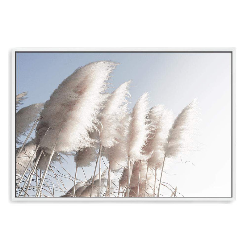 Pampas Skies-The Paper Tree-beach,beige,blue,boho,botanical,coastal,hamptons,landscape,nature,neutral,pampas,pampas grass,premium art print,tall grass,wall art,Wall_Art,Wall_Art_Prints