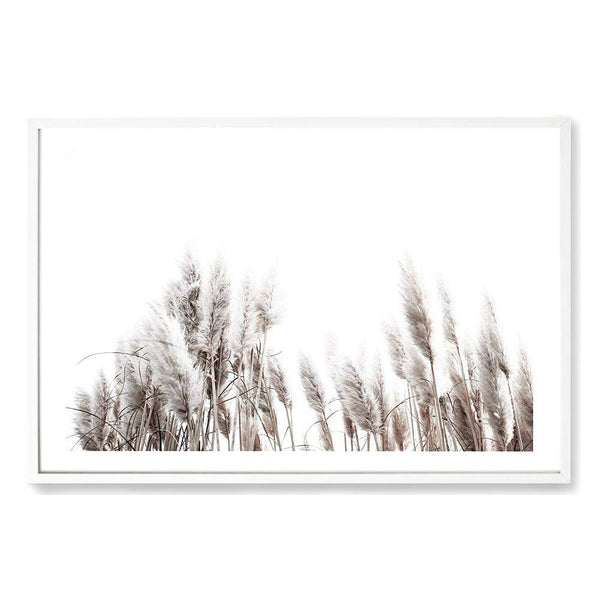 Pampas Grass-The Paper Tree-beach,beige,boho,botanical,coastal,grass,hamptons,landscape,muted tone,nature,neutral,pampas,pampas grass,premium art print,tall grass,wall art,Wall_Art,Wall_Art_Prints,white