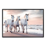 White Horses On The Beach-The Paper Tree-beach,boho,coast,coastal,hamptons,horse,horses,landscape,ocean,premium art print,sand,stallion,wall art,Wall_Art,Wall_Art_Prints,water,waves,white horse,white horses,white stallion