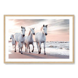 White Horses On The Beach-The Paper Tree-beach,boho,coast,coastal,hamptons,horse,horses,landscape,ocean,premium art print,sand,stallion,wall art,Wall_Art,Wall_Art_Prints,water,waves,white horse,white horses,white stallion