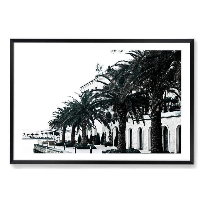 The Embankment-The Paper Tree-architectural,architecture,beatiful building,building,embankment,landscape,montenegro,ocean,palm,palm tree,palms,premium art print,tivat,wall art,Wall_Art,Wall_Art_Prints,water