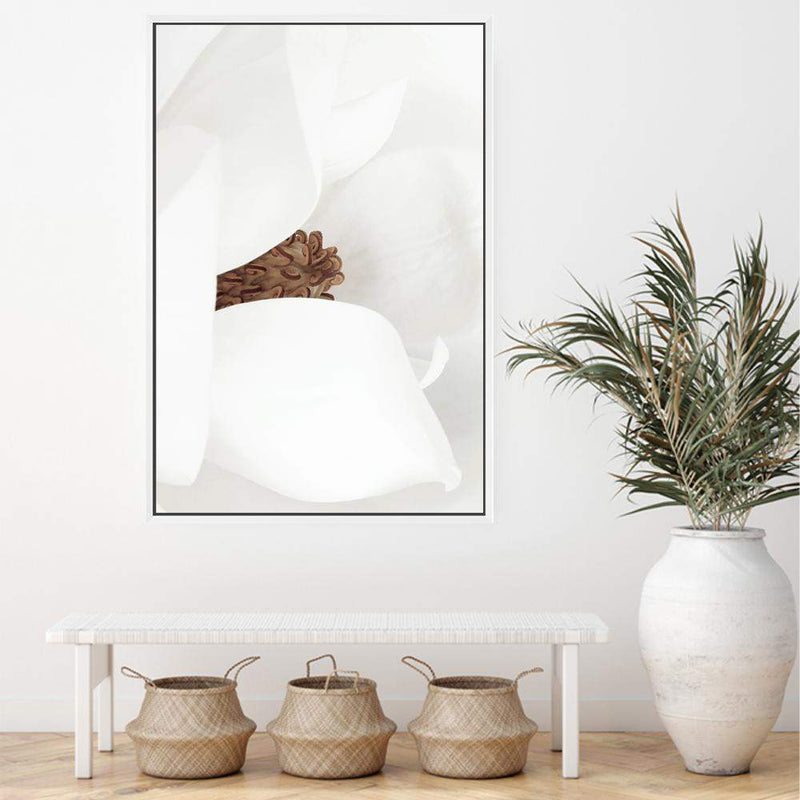 Magnolia-The Paper Tree-boho,floral,flower,hamptons,magnolia,magnolia flower,neutral,petals,portrait,premium art print,wall art,Wall_Art,Wall_Art_Prints,white,white magnolia