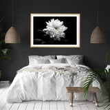 Chysanthemum Flower-The Paper Tree-black,black & white,black and white,chrysanthemum,floral,flower,landscape,monochrome,petals,premium art print,wall art,Wall_Art,Wall_Art_Prints,white,white flower