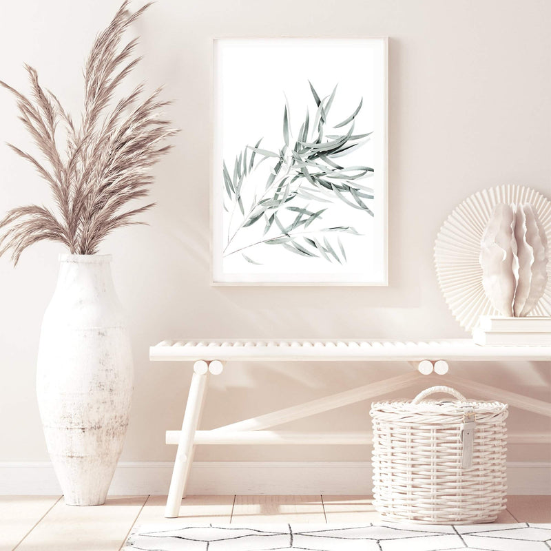 Eucalyptus Gum Leaves-The Paper Tree-australia,australian,australian native,australiana,botanical,eucalyptus,eucalyptus leaves,green,gum,gum leaf,gum leaves,hamptons,leaf,leaves,muted tone,portrait,premium art print,wall art,Wall_Art,Wall_Art_Prints