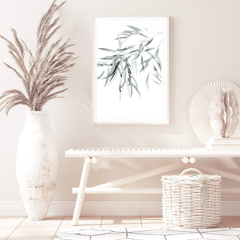 Eucalyptus Gum Leaves II-The Paper Tree-australia,australian,australian native,australiana,botanical,eucalyptus,eucalyptus leaves,green,gum,gum leaf,gum leaves,hamptons,leaf,leaves,muted tone,portrait,premium art print,wall art,Wall_Art,Wall_Art_Prints