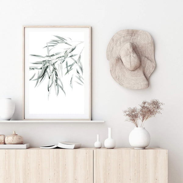 Eucalyptus Gum Leaves II-The Paper Tree-australia,australian,australian native,australiana,botanical,eucalyptus,eucalyptus leaves,green,gum,gum leaf,gum leaves,hamptons,leaf,leaves,muted tone,portrait,premium art print,wall art,Wall_Art,Wall_Art_Prints