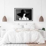 Elegance-The Paper Tree-black,black and white,elegant,FASHION,feature female,female,france,french,hat,landscape,monochrome,paris,premium art print,wall art,Wall_Art,Wall_Art_Prints,white,woman