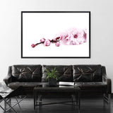 Cherry Blossom II-The Paper Tree-bloom,blossom,botanical,cherry blossom,eucalyptus leaves,floral,flower,landscape,pink,premium art print,wall art,Wall_Art,Wall_Art_Prints