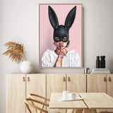 The Secret Bunny II-The Paper Tree-beautiful woman,boho,bunny mask,feature art,feature female,female,mask,painted,painted print,painting,portriat,premium art print,wall art,Wall_Art,Wall_Art_Prints,woman